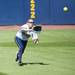 Michigan junior Lyndsay Doyle reaches to catch a ball in the game against Louisiana-Lafayette on Friday, May 24. Daniel Brenner I AnnArbor.com